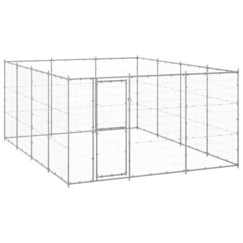 Outdoor Dog Kennel Galvanized Steel 156.3 ftÂ²
