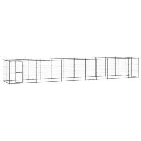 Outdoor Dog Kennel Steel with Roof 286.5 ftÂ²