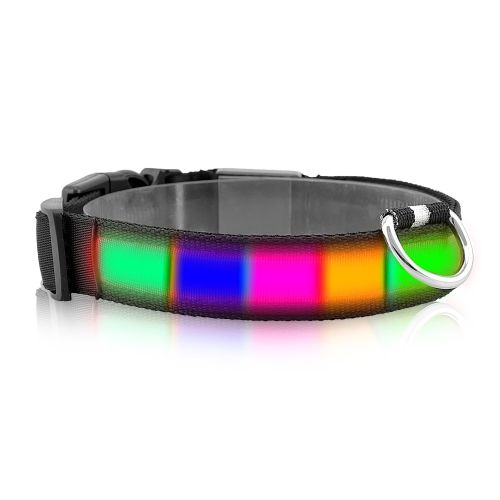 LED Dog Collar USB Rechargeable Adjustable Dog Safety Collar Night Safety Flashing Luminous Light up Collar LED Dog Collar USB Rechargeable Adjustable Dog Safety Collar Night Safety Flashing Luminous Light up Collar