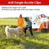 Dog Tie Out Cable Long Dog Leash Chew Proof Lead Dog Chain with Durable Spring 360Â° Rotatable Clips PVC Case for Outside Yard Caming