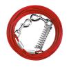 Dog Tie Out Cable Long Dog Leash Chew Proof Lead Dog Chain with Durable Spring 360Â° Rotatable Clips PVC Case for Outside Yard Caming