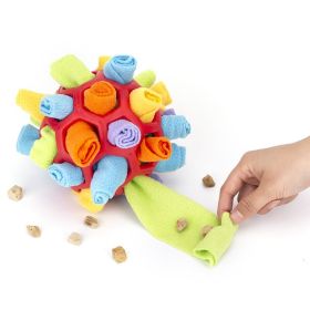 Pets Sniff Fried Balls, Toys, Bubble Rubber Balls, Educational, Anti Demolition Home (Color/Design: Red sphere Rainbow-1PCS)