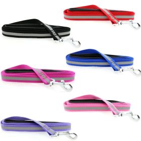 Basic Reflective Dog Leash (Color/Design: Raspberry Pink5ft)