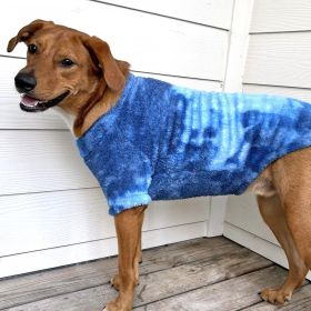 Soft Plush Pullover (Color/Design: Tie Die Blue)