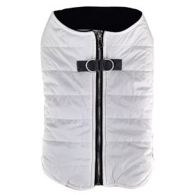 Zip-up Dog Puffer Vest (Color/Design: White)
